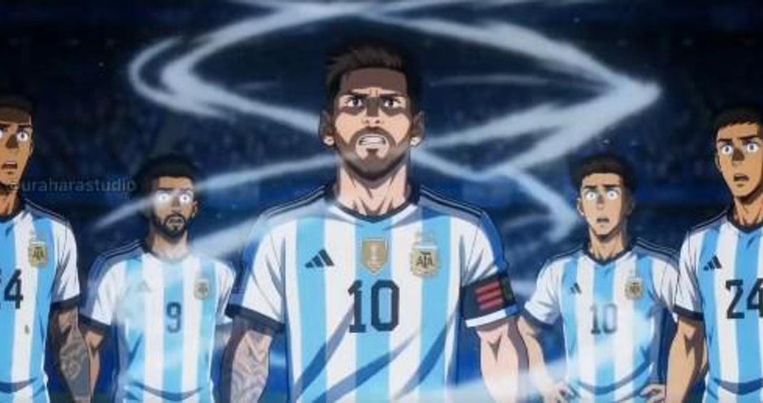 Mondiali, Messi e l’Argentina diventano… un anime