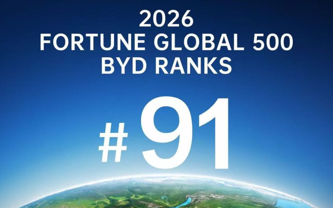 Byd si conferma nella top 100 della Fortune Global 500 2026