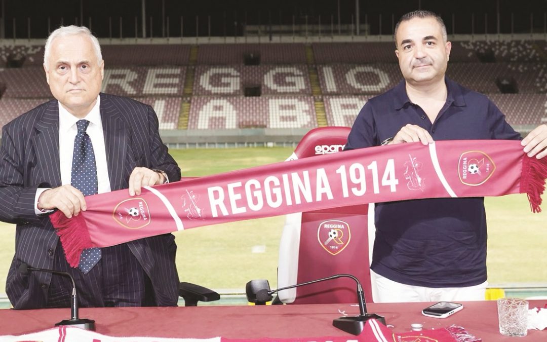 Il sindaco di Reggio Calabria Francesco Cannizzaro presenta il patron della Reggina Claudio Lotito