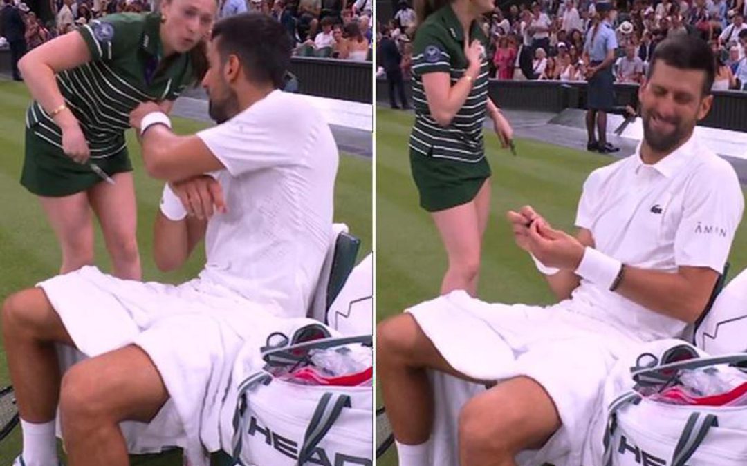 Wimbledon, lo scherzo di Djokovic e la raccattapalle trema