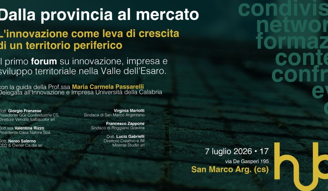 L’innovazione riscatta le aree interne: a San Marco Argentano il Forum