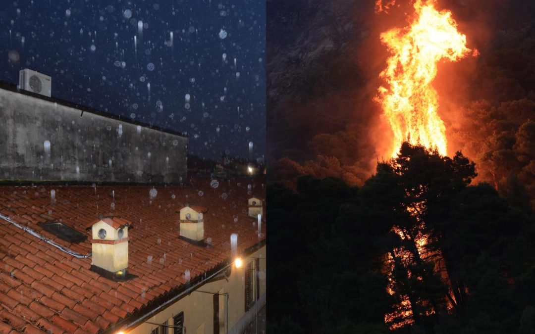 Italia divisa in due tra grandine e incendi ﻿