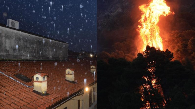 Italia divisa in due tra grandine e incendi ﻿
