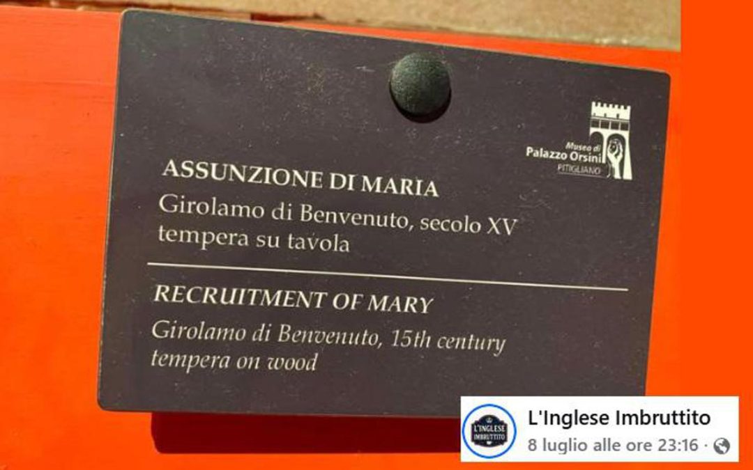 La Madonna ‘assunta’… ma al lavoro: il refuso al museo di Pitigliano diventa un caso virale