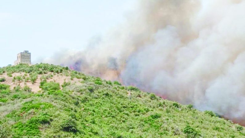 Vasto incendio nel territorio di Cirò: Case e scuole lambite dalle fiamme