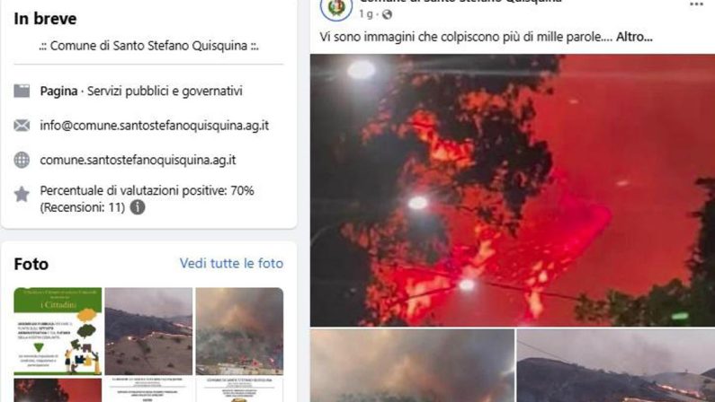 Agrigento, vasto incendio raggiunge centro abitato di Santo Stefano Quisquina: evacuate decine di case