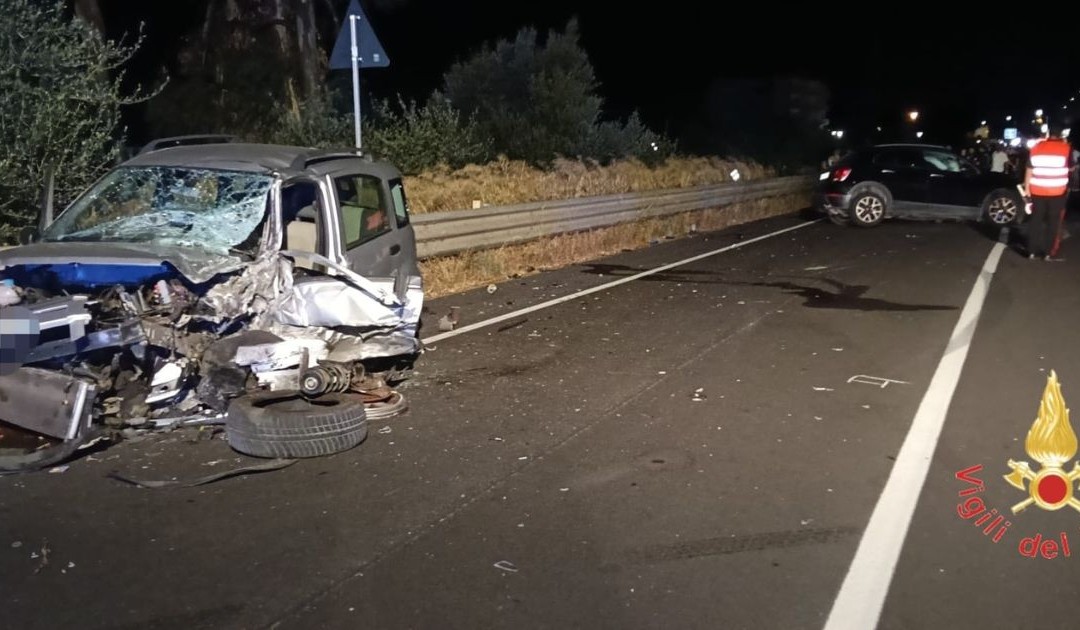 L'auto dopo lo scontro