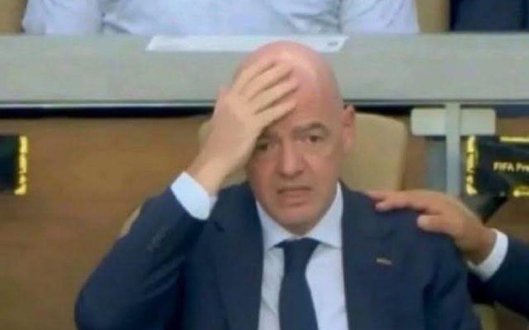 Segna l’Egitto, la reazione di Infantino è già il meme dei Mondiali
