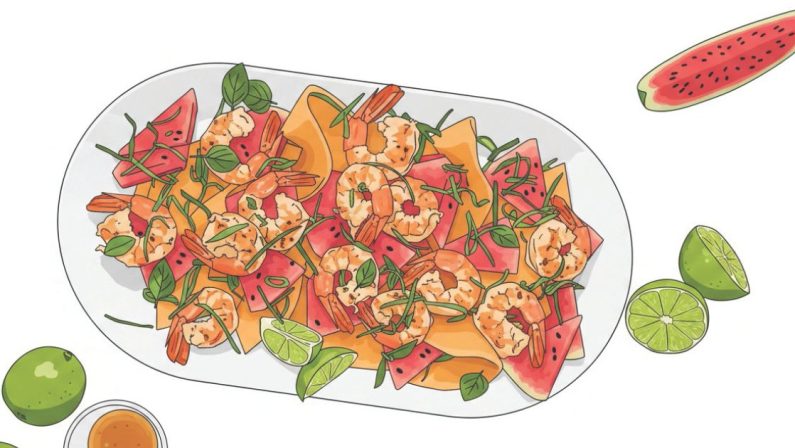 Tracce di cucina: Insalata di pesce con l’anguria
