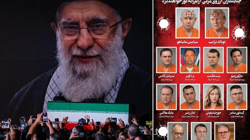 Iran, giornale pubblica foto dei “leader che attendono la vendetta della nazione”: c’è anche Meloni