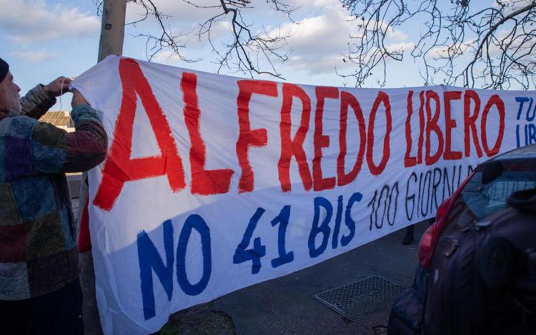 Alfredo Cospito resta al 41 bis: tribunale Sorveglianza respinge reclamo difesa