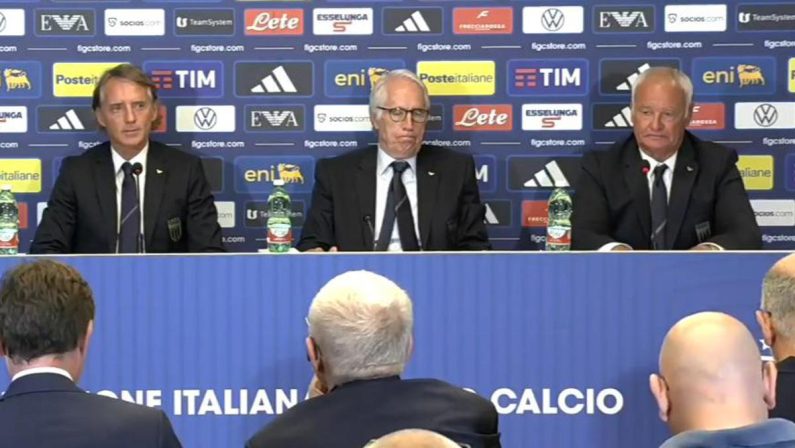 Italia, Mancini: “Spero tifosi mi perdonino”. Ranieri: “È coronamento carriera” – La conferenza stampa in diretta