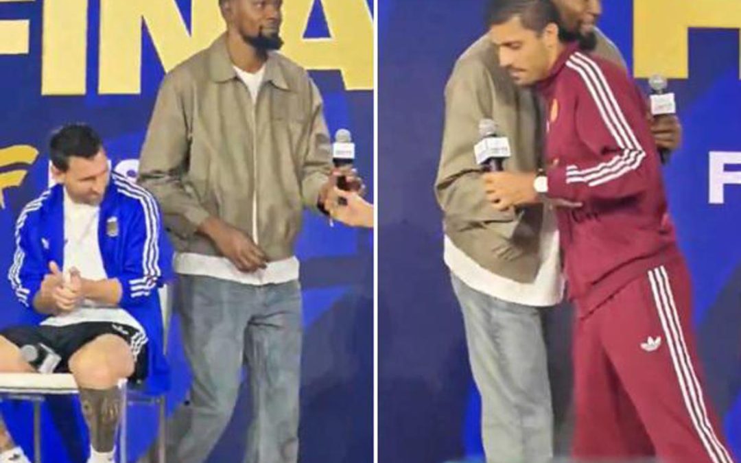 Messi ‘ignorato’ da Durant, De la Fuente fischiato: la conferenza show prima della finale dei Mondiali