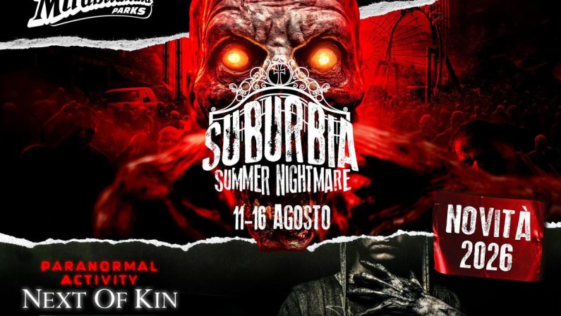 Mirabilandia, dall’11 agosto Suburbia Summer Nightmare per appassionati del brivido