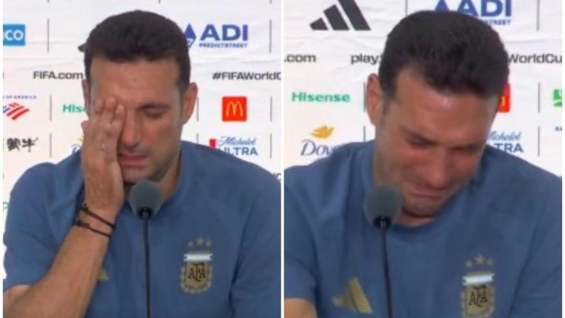 Argentina, Scaloni scoppia a piangere e abbandona conferenza