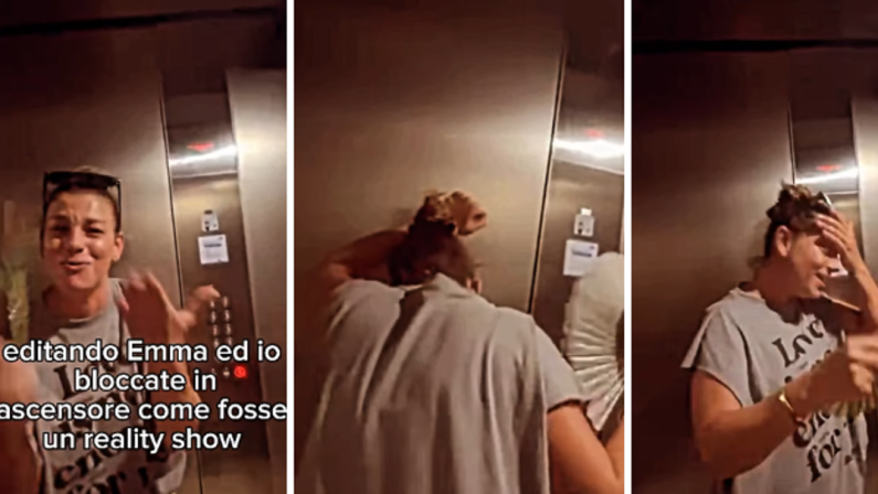Emma bloccata in ascensore, il video diventa virale: “Tutte a me succedono…”