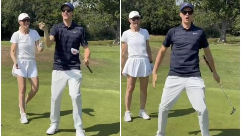 Sinner, buca a golf ed esultanza… alla Ronaldo