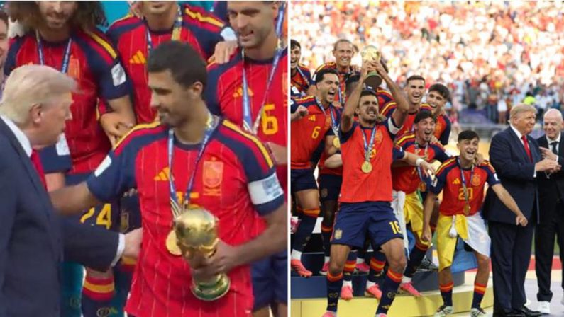 Mondiali, Spagna alza la coppa… insieme a Trump