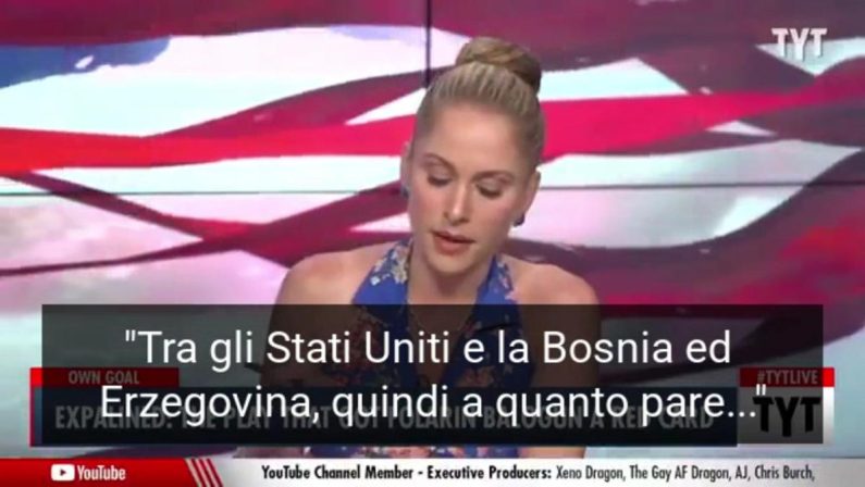 “Stati Uniti contro due squadre, la Bosnia e l’Erzegovina”: la gaffe della giornalista ai Mondiali