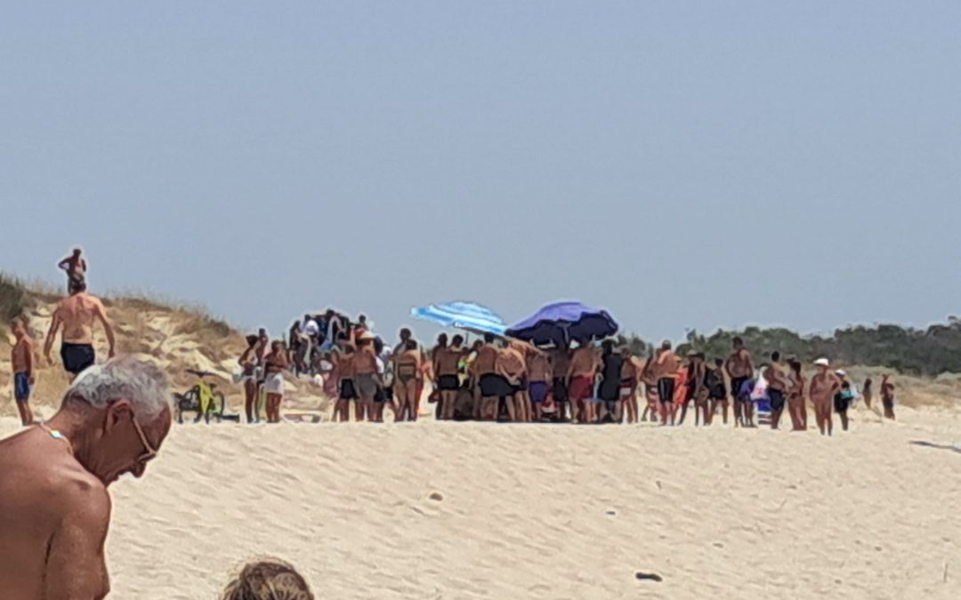 Il luogo dell'emergenza sulla spiaggia di Steccato di Cutro