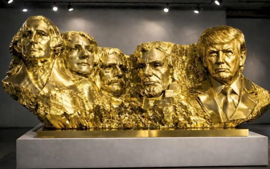 Trump e il video del Monte Rushmore dorato, c’è anche il suo volto – Guarda