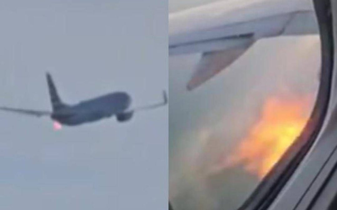 Fiamme da un aereo American Airlines dopo il decollo e atterraggio d’emergenza: “Uccelli hanno colpito il motore”