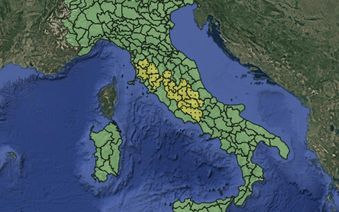 Maltempo, allerta meteo gialla per temporali mercoledì 12 agosto: la mappa delle 4 ragioni a rischio