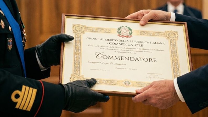 Il tenente colonnello Amerise diventa commendatore della Repubblica