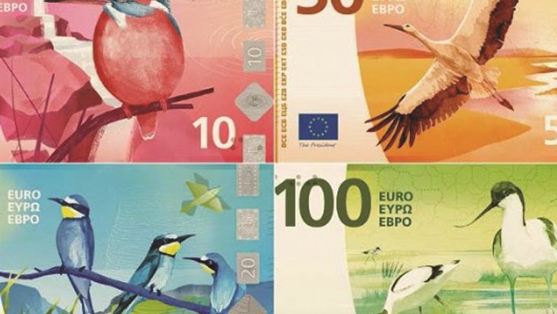 Uccelli e fiumi di Calabria sulle nuove banconote