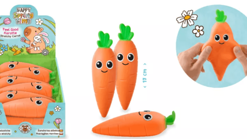 Giocattolo a forma di carota con sabbia contaminata da amianto, il Ministero della Salute fa scattare l’allerta: cosa fare