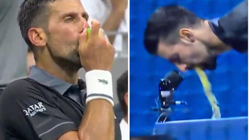 US Open, Djokovic e i problemi fisici: vomito e inalatore in campo