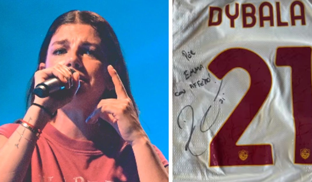 Emma e la maglia regalatale da Dybala
