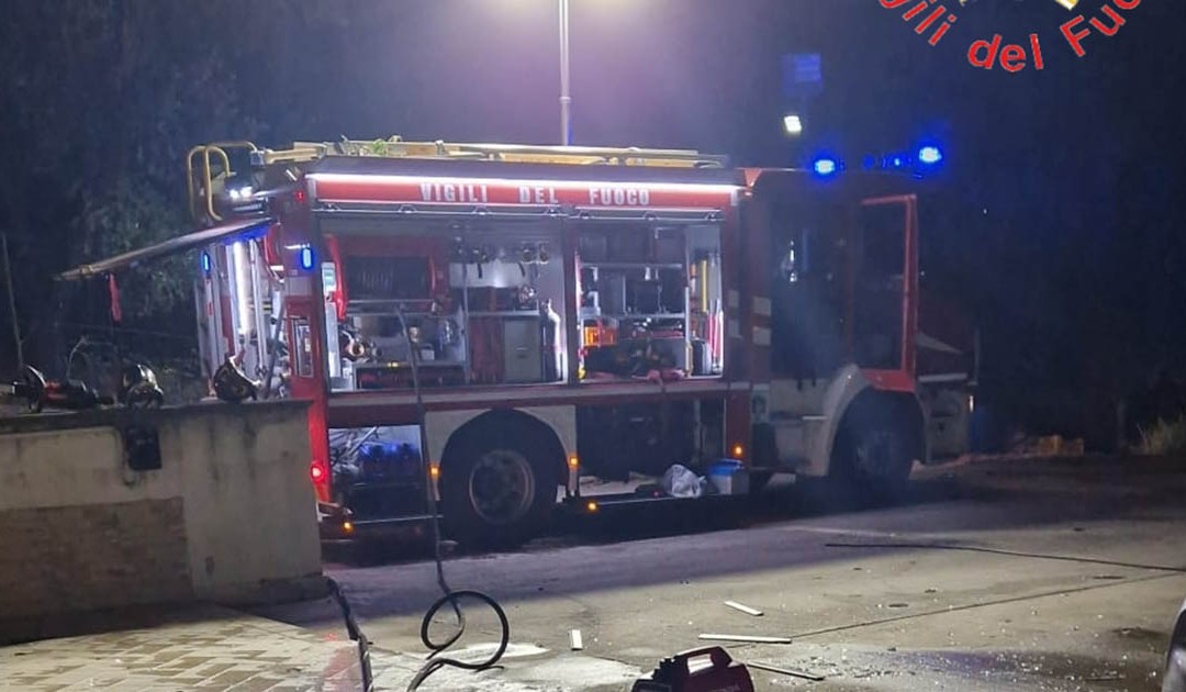 L'intervento dei vigili del fuoco