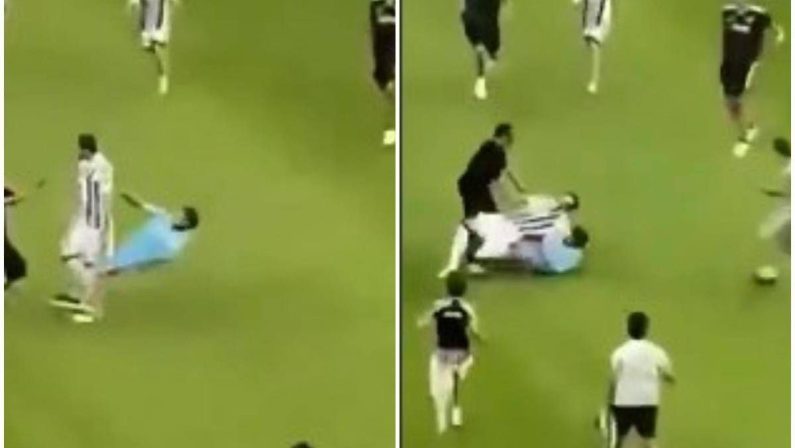 Juventus, invasione di campo e intervento killer di un tifoso su Gatti