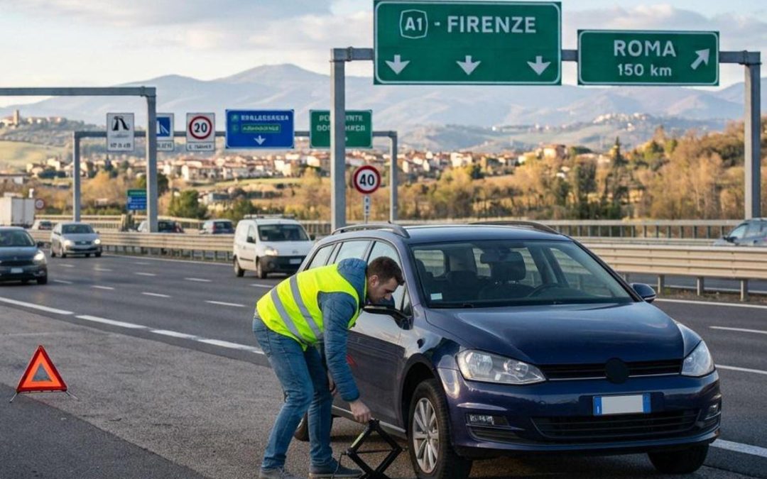 Controesodo, cosa fare se si buca una gomma in autostrada: 5 regole per evitare rischi