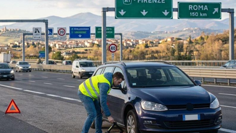 Controesodo, cosa fare se si buca una gomma in autostrada: 5 regole per evitare rischi