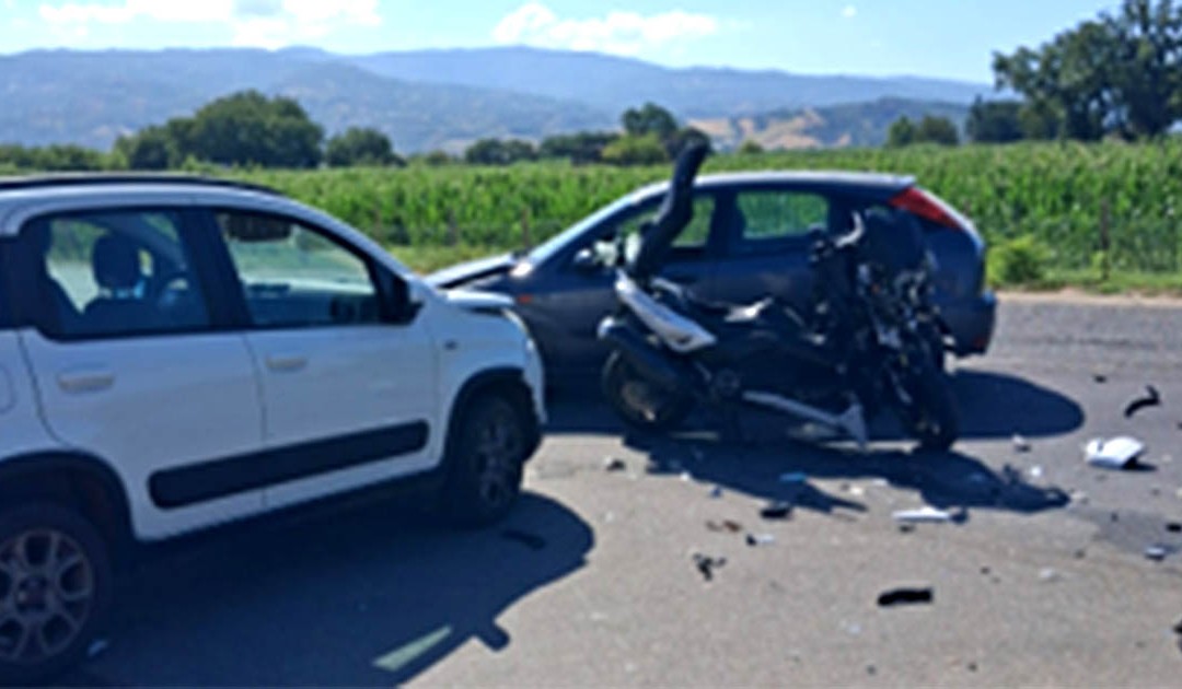I mezzi coinvolti nell'incidente