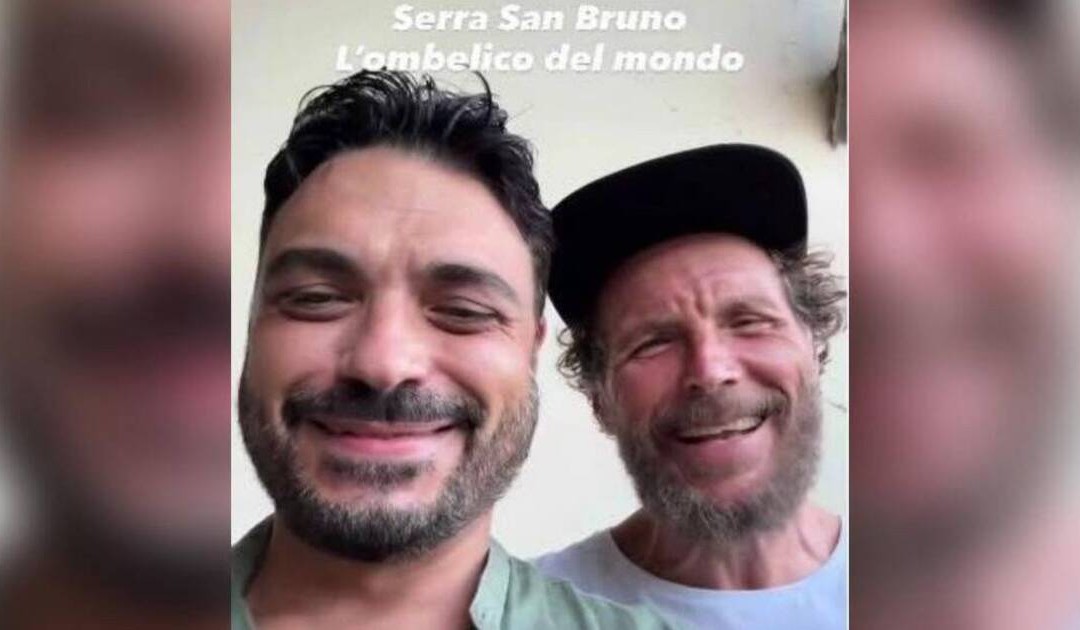 Il cantautore Jovanotti con Alfredo Barillari, sindaco di Serra San Bruno