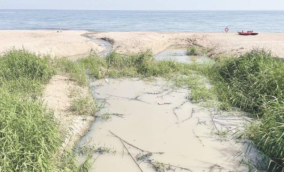 Lo scarico sulla spiaggia