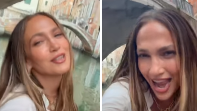 Jennifer Lopez a Venezia, il giro in gondola come Madonna: lo show con ‘Like a Virgin’