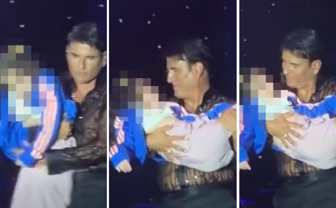 Sal Da Vinci nella bufera, abbraccia e bacia una bambina disabile durante il concerto: è polemica