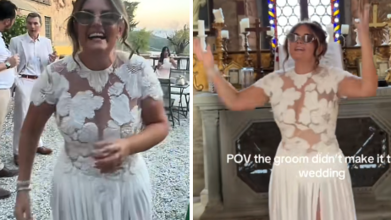 La lascia 7 giorni prima del matrimonio, lei festeggia comunque… con l’abito da sposa