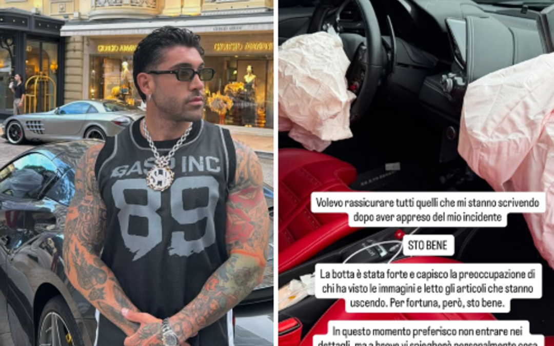 Steven Basalari, l’incidente con la Ferrari: “La botta è stata forte, ma sto bene”