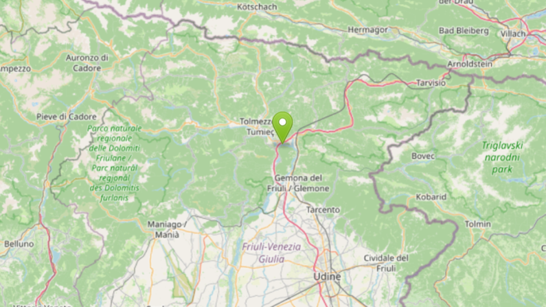 Terremoto in Friuli, scossa di magnitudo 3.3 in provincia di Udine: paura ma nessun danno