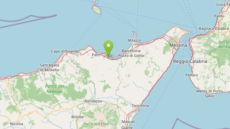 Terremoto oggi a Messina, doppia scossa di magnitudo 3.7 e 3.3 con epicentro a Oliveri: avvertita fino a Reggio Calabria