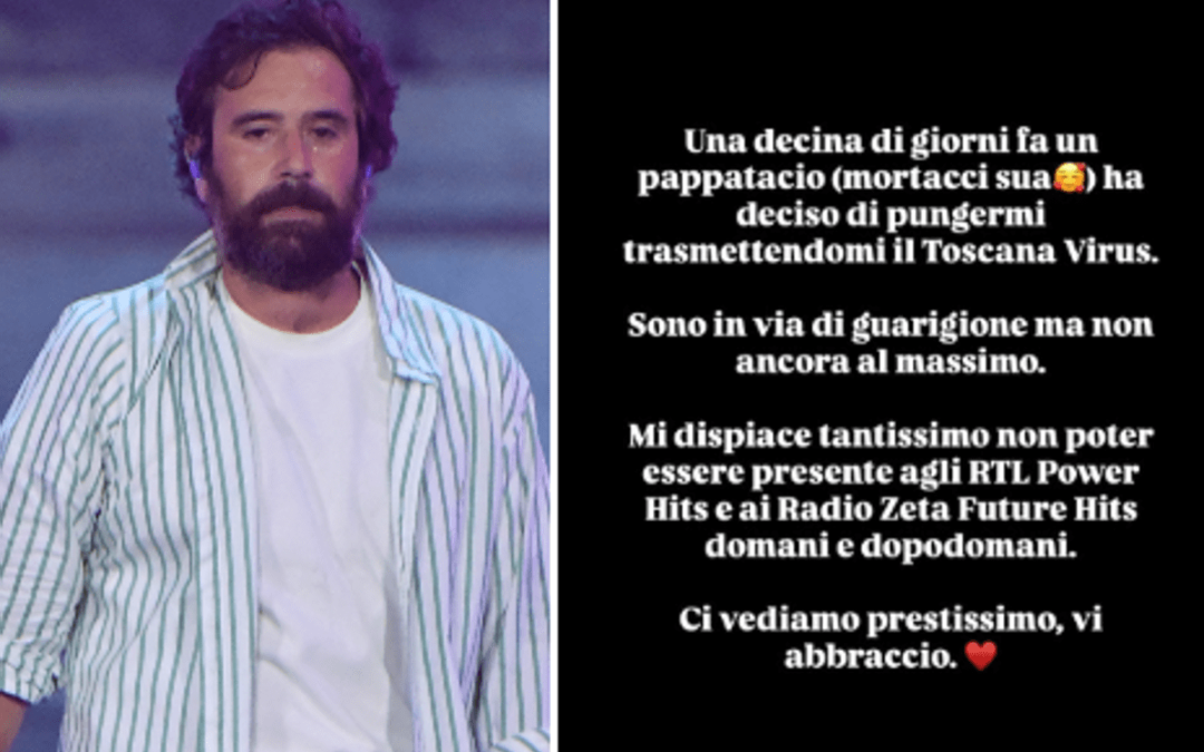 Tommaso Paradiso ha il Toscana virus: “Mi ha punto un pappatacio”