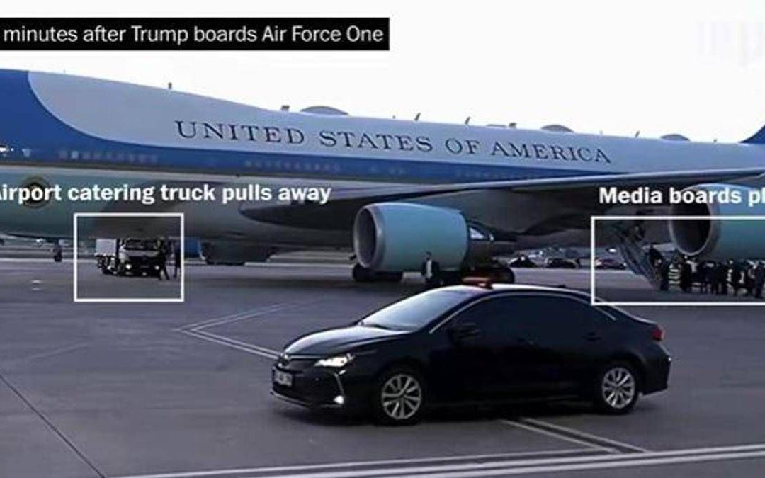 Trump e la falsa partenza sull’Air Force One, il depistaggio del tycoon contro la minaccia dell’Iran