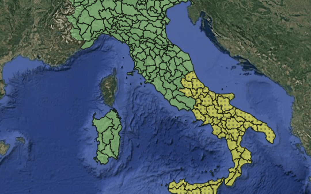 Maltempo, allerta meteo gialla per temporali venerdì 25 settembre: le regioni a rischio