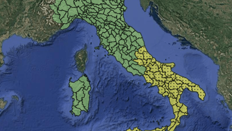 Maltempo, allerta meteo gialla per temporali venerdì 25 settembre: le regioni a rischio