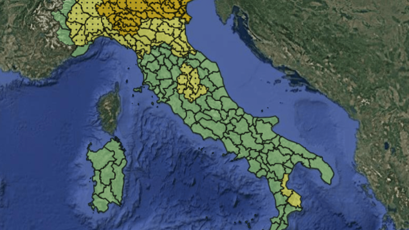 Maltempo, allerta meteo arancione e gialla per temporali 9 settembre: la mappa delle regioni a rischio